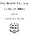 [Gutenberg 43736] • Fourteenth Century Verse & Prose